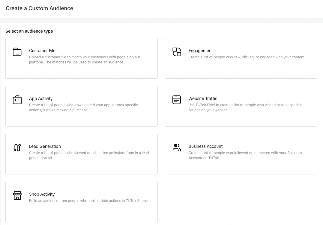 tiktok custom audience